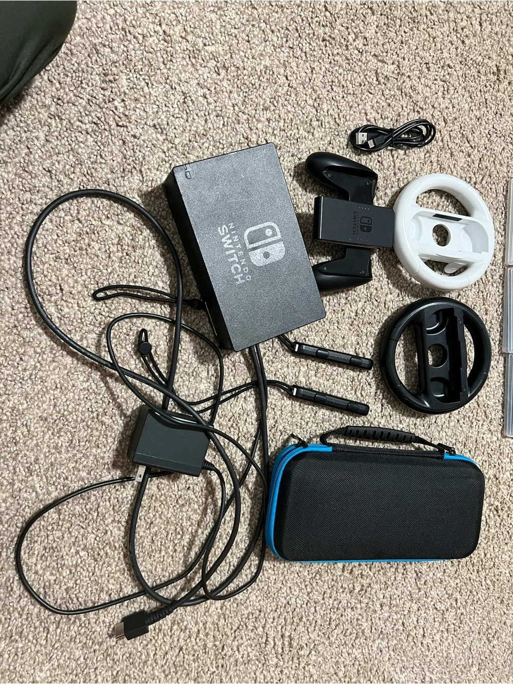 Nintendo Switch with Neon Blue Left and Neon Red Right Joy‑Con